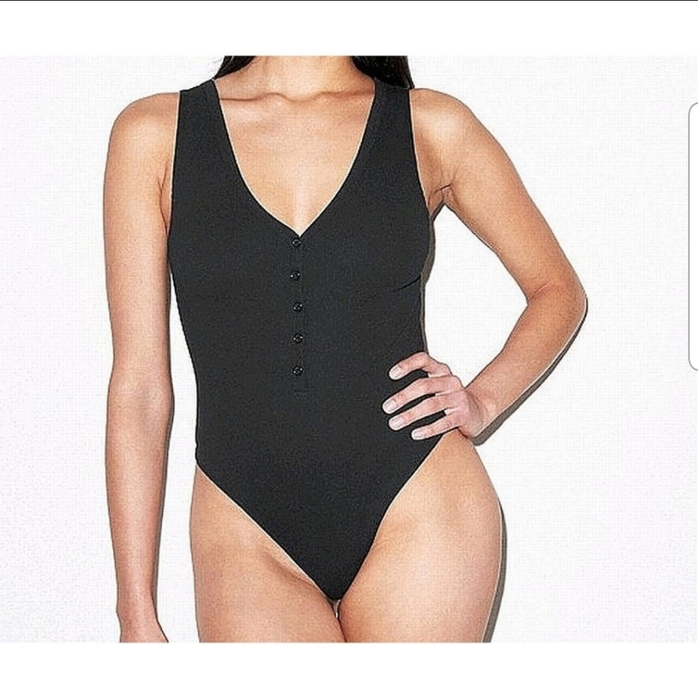 Ribbed half button up bodysuit in PINK